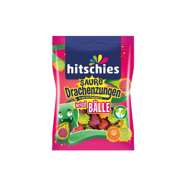 Hitschies Saure Drachenzungen brizzl Bälle vegan 100g