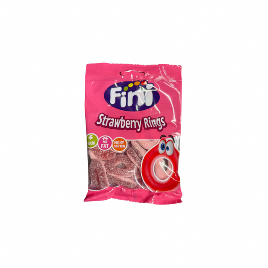 FINI Halal Fizzy Strawberry Rings 75g