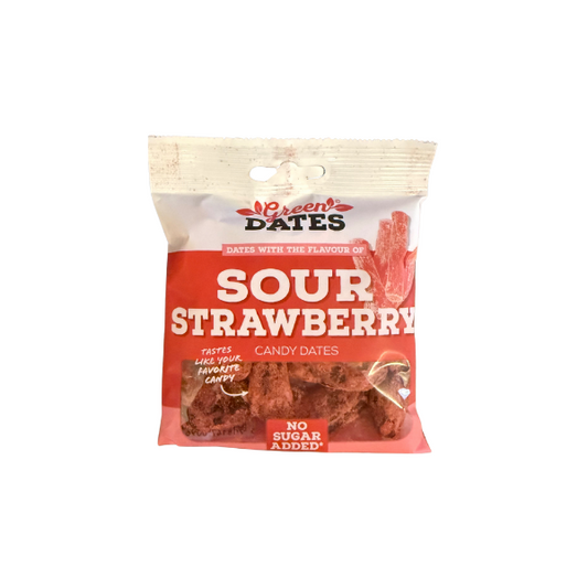 Green Dates Datteln Sour Strawberry 90g
