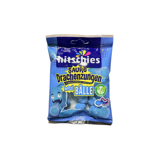 Hitschies saure Drachenzungen brizzl Bälle blau 100g