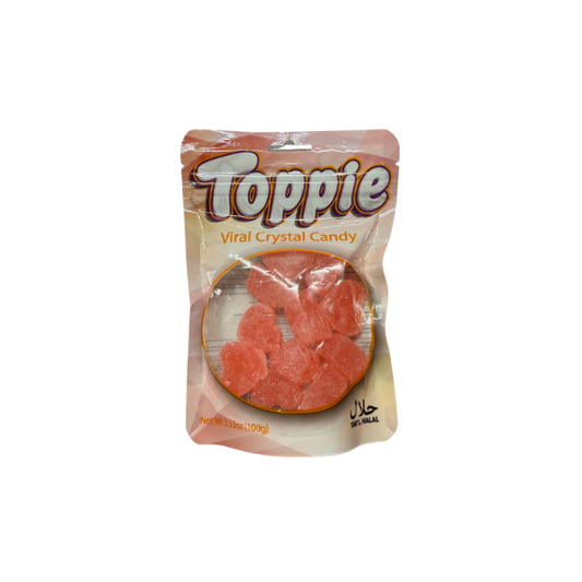 TOPPIE Viral Crystal Candy Strawberry Halal 100g